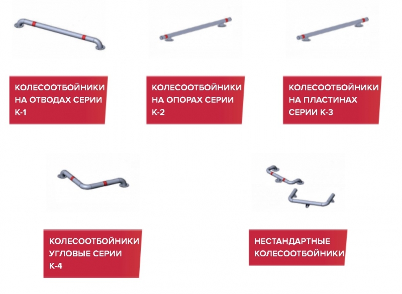 Колесоотбойники для парковок, дорог, помещений от производителя